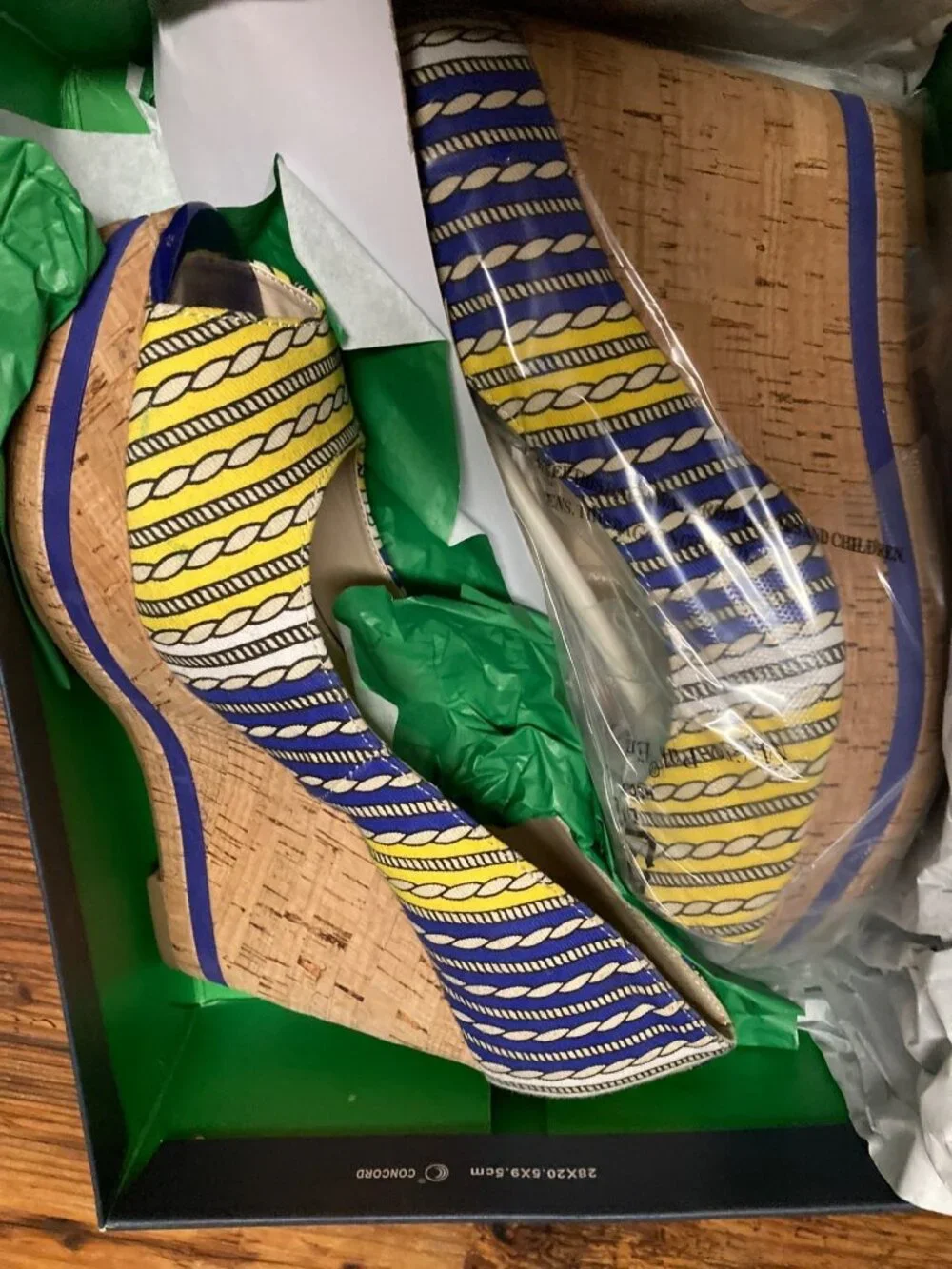 Tommy Hilfiger Women's Cork & Fabric Wedge Sandals Size 8M - New in Box